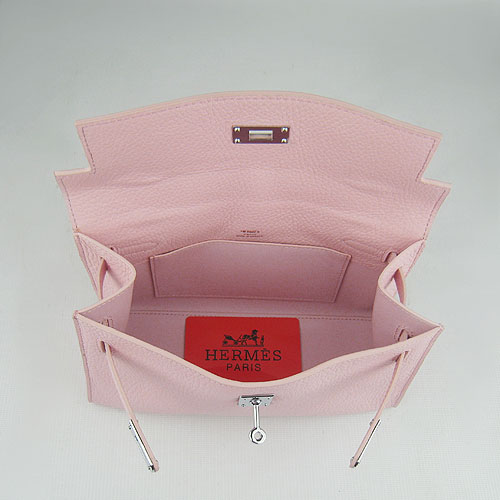 AAA Hermes Kelly 22 CM France Leather Handbag Pink H008 On Sale - Click Image to Close